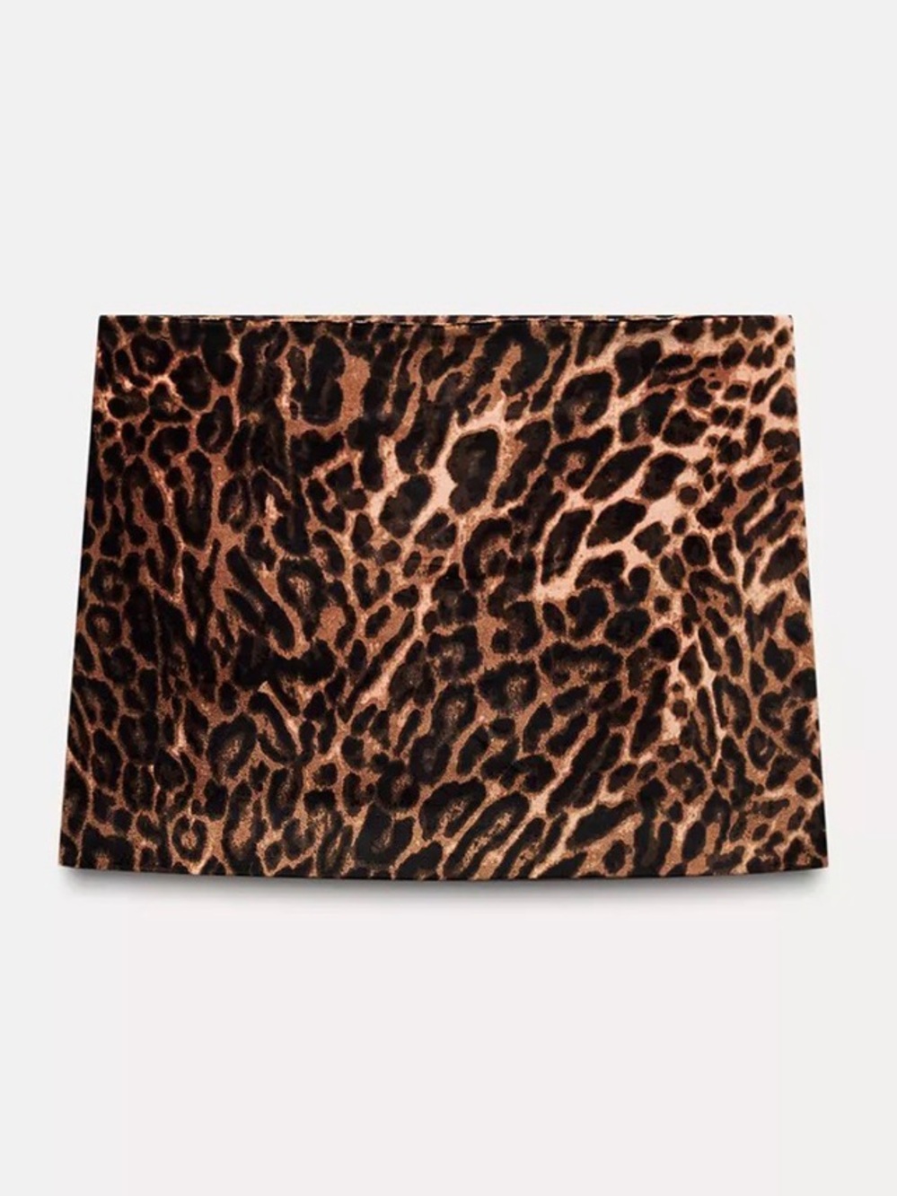 Zara Animal Print Velvet Mini Skirt